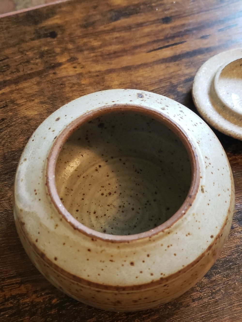Signed Haas Pottery Studio Pottery Trinket Spice Jar - Picture 7 of 14